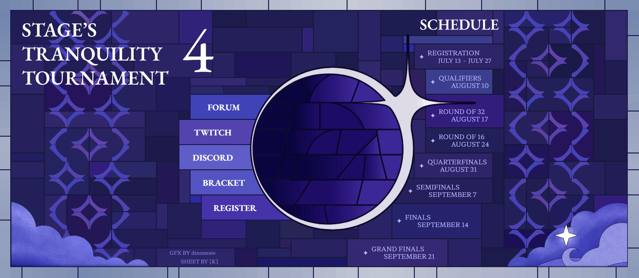 Stage&#39;s Tranquility Tournament 4 - GFX by dinonesie